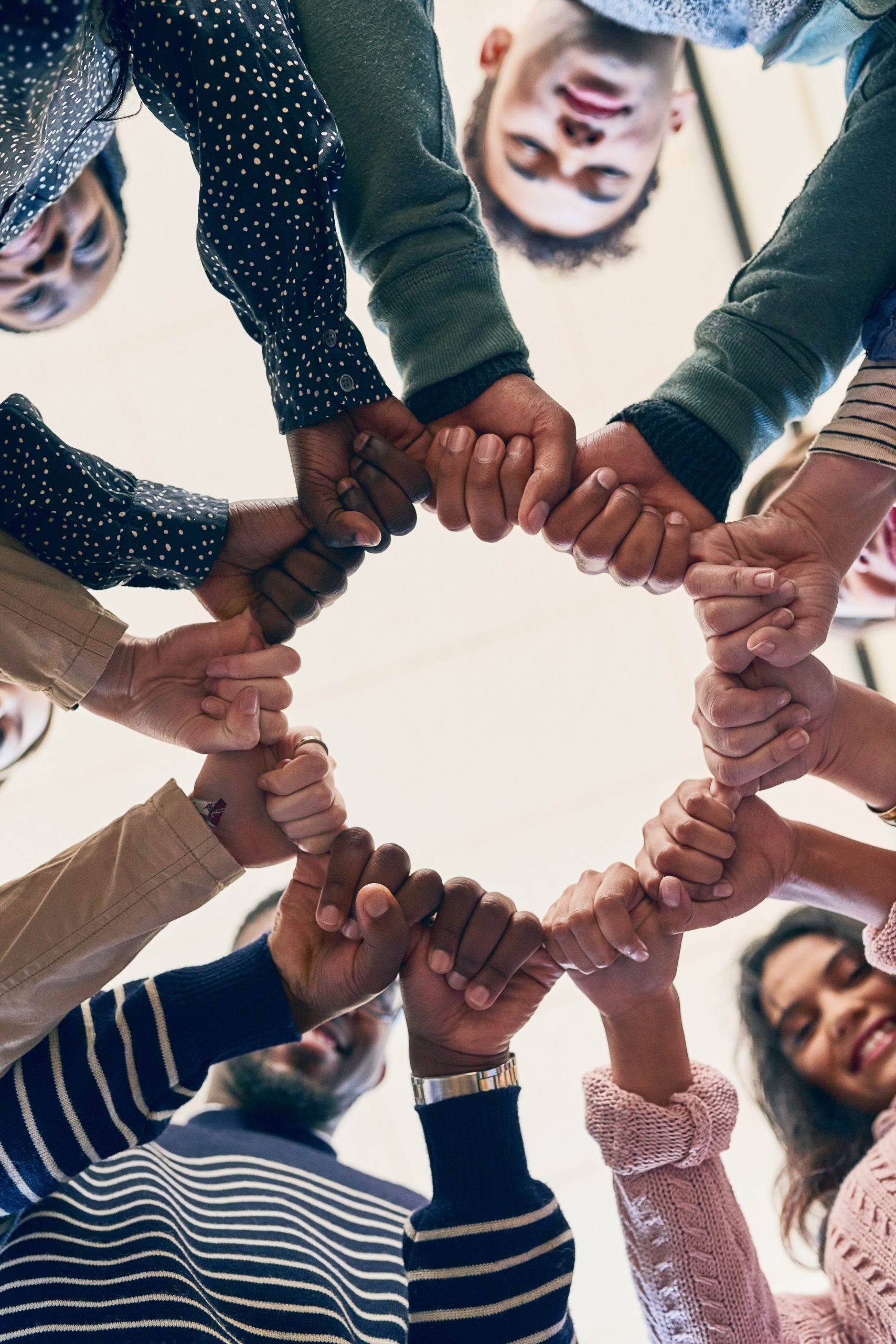 Our inner circle of friends. Low angle portrait of a group of young friends
