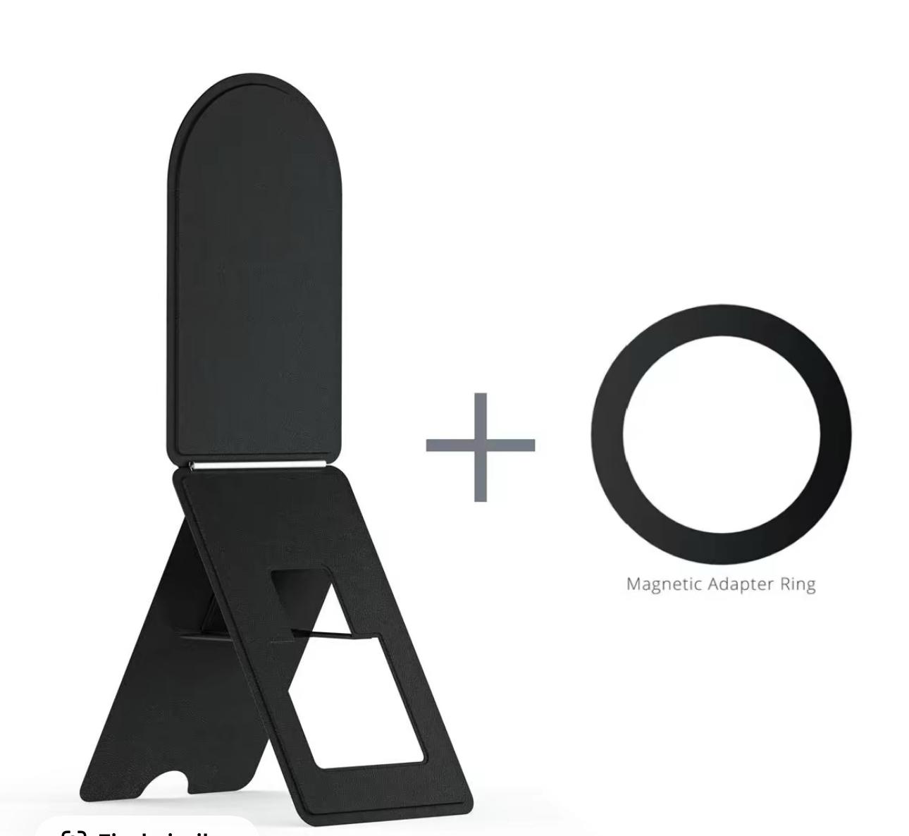 Magnetic Phone Stand with Adapter Ring – Foldable & Adjustable